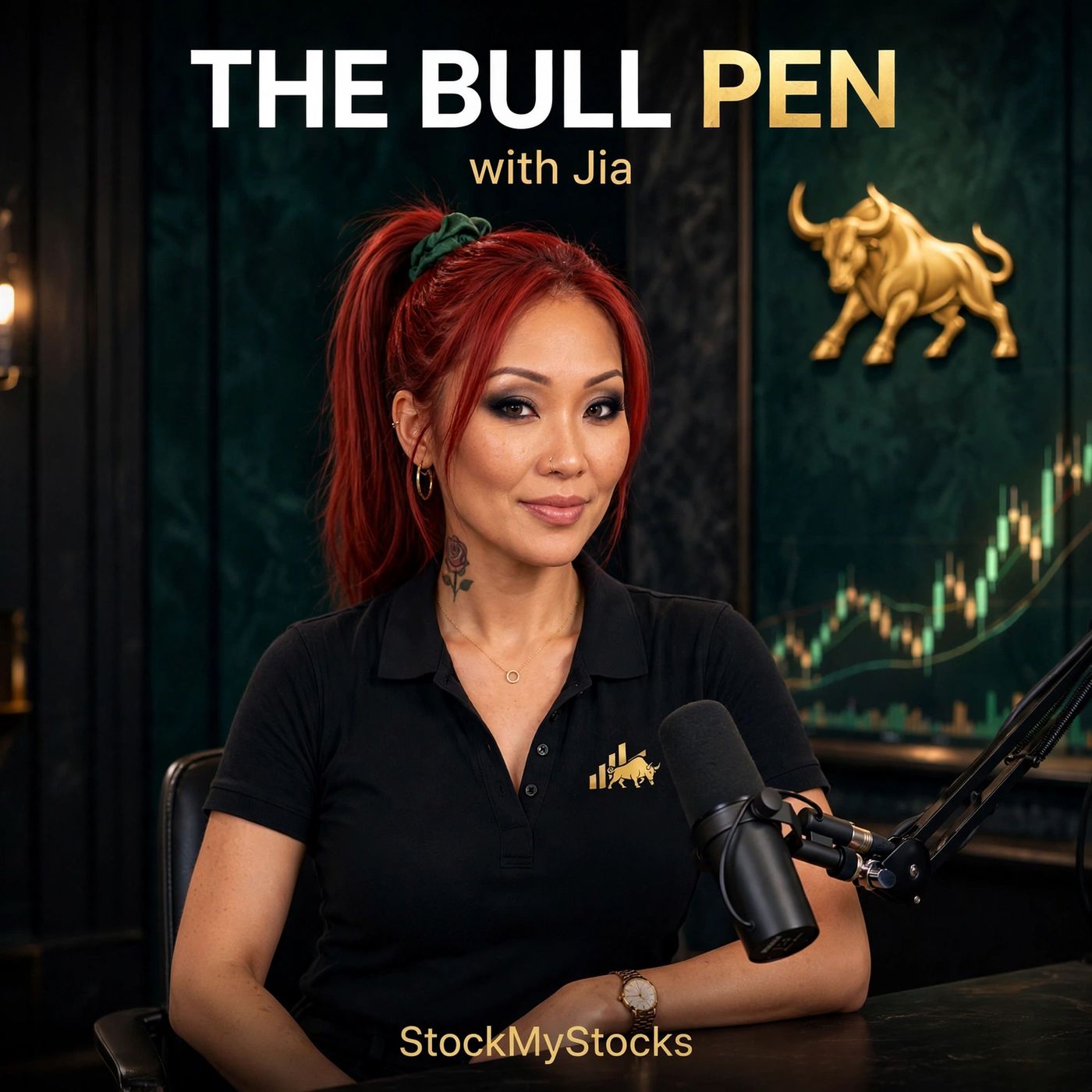 The Bull Pen show cover with Jia at the microphone